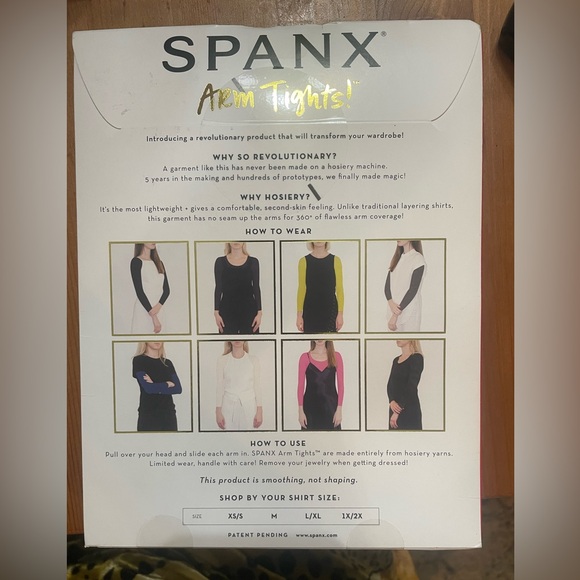 NEW- SPANX Women's Long Sleeve Arm Tights- CLEAN WHITE Hosiery Layering - Picture 7 of 7